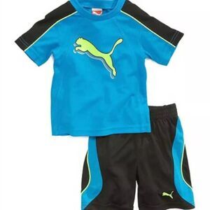 NWT PUMA BOY'S 2 PC OUTFIT SET TOP/ SHORTS NEW